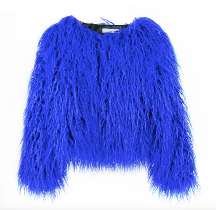 Mongolian faux fur jacket