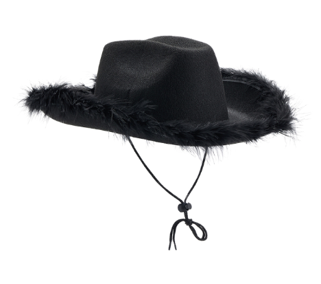 Festival barbie cowboy hat with feathers - Mad Fiction Label