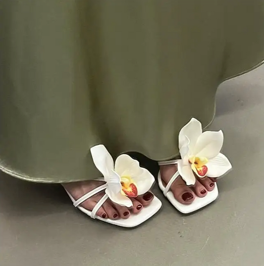 Orchid mid heels