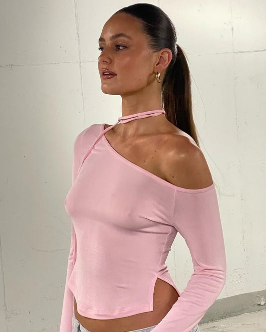 Off shoulder top with choker detail - Mad Fiction Label